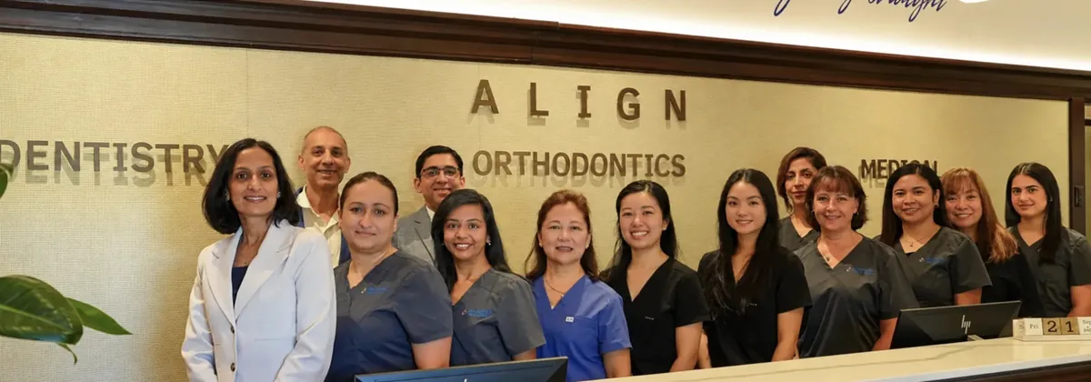The Align Dentistry, Orthodontics & Medical Centre team behind the reception desk